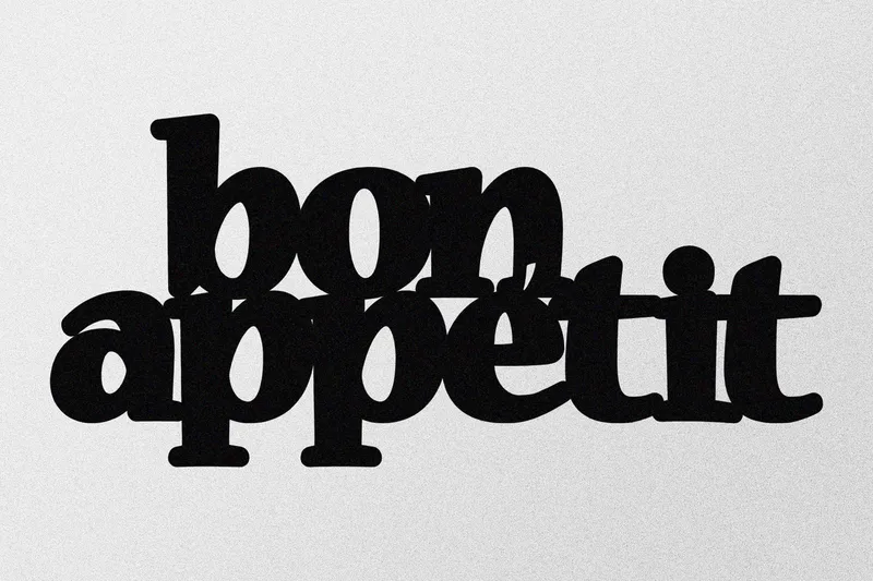 Bon Appetit 2 Väggdekor - Svart - Inredning - Väggdekor - Skylt - Plåtskyltar