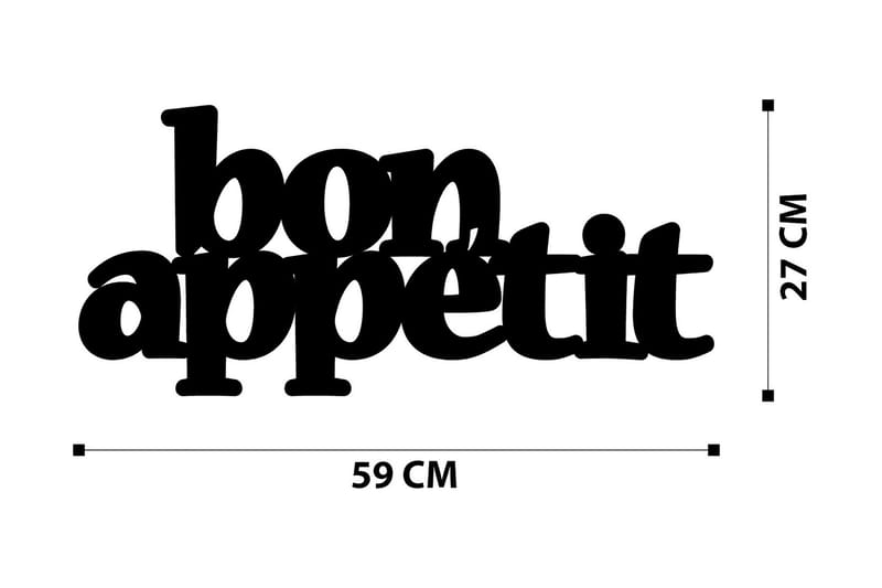 Bon Appetit 2 Väggdekor - Svart - Inredning - Väggdekor - Skylt - Plåtskyltar