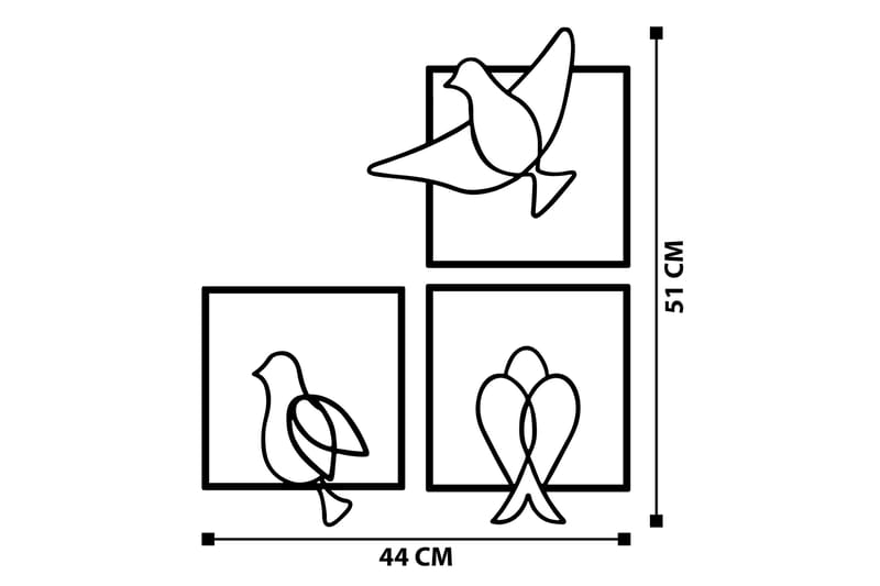 Bonita Väggdekor - Svart - Inredning - Väggdekor - Skylt - Plåtskyltar