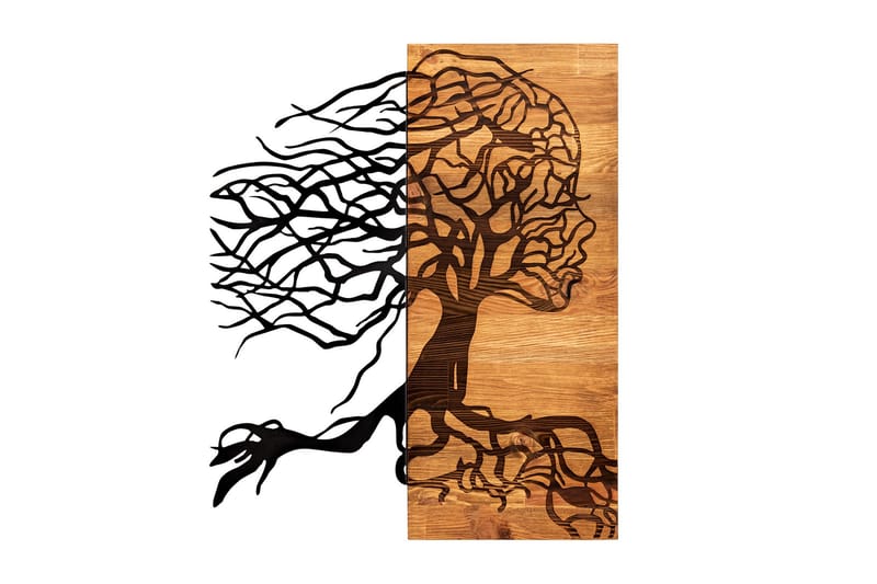 Breath Väggdekor, Svart/Valnöt