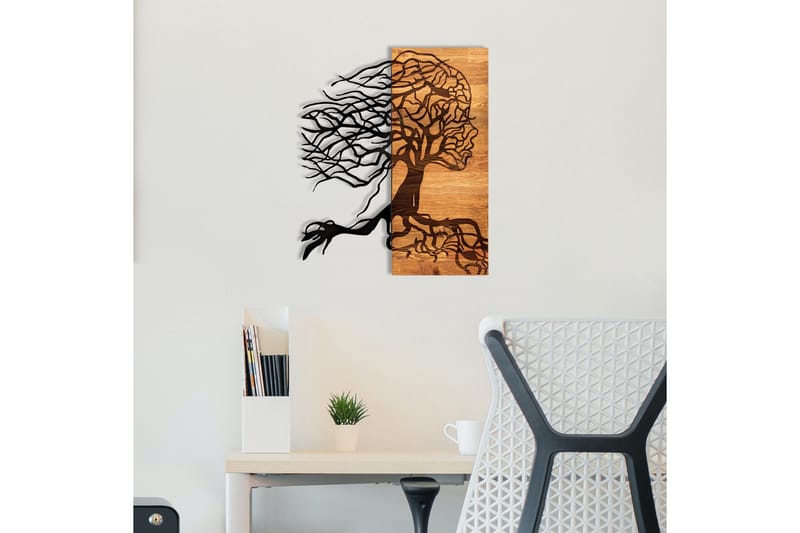 Breath Väggdekor - Svart/Valnöt - Inredning - Väggdekor - Skylt - Plåtskyltar