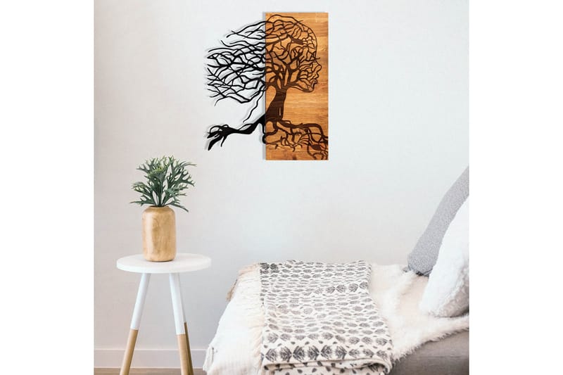 Breath Väggdekor - Svart/Valnöt - Inredning - Väggdekor - Skylt - Plåtskyltar