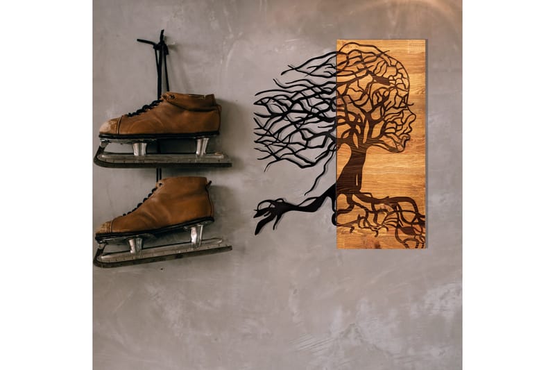 Breath Väggdekor - Svart/Valnöt - Inredning - Väggdekor - Skylt - Plåtskyltar