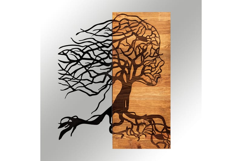 Breath Väggdekor - Svart/Valnöt - Inredning - Väggdekor - Skylt - Plåtskyltar