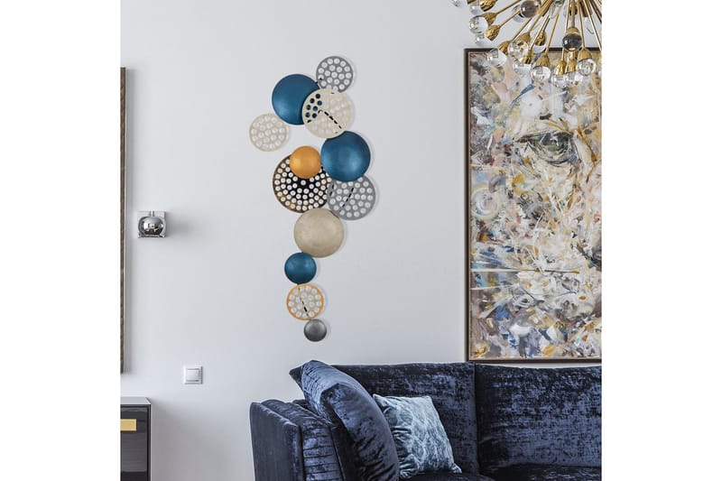 Bronte - Väggdekor - Blå/Champagne/Orange - Inredning - Väggdekor - Skylt - Plåtskyltar