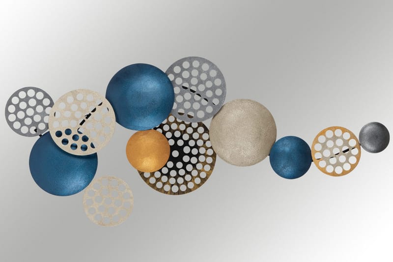 Bronte - Väggdekor - Blå/Champagne/Orange - Inredning - Väggdekor - Skylt - Plåtskyltar