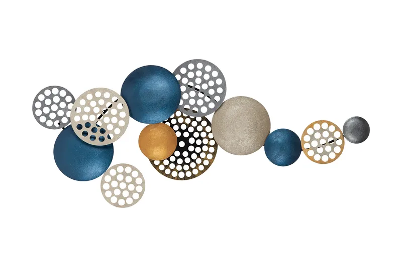 Bronte - Väggdekor, Blå/Champagne/Orange