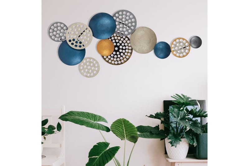 Bronte - Väggdekor - Blå/Champagne/Orange - Inredning - Väggdekor - Skylt - Plåtskyltar