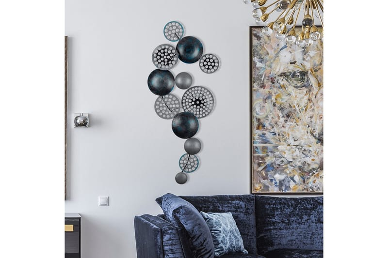 Bronte - Väggdekor - Grå/Turkos - Inredning - Väggdekor - Skylt - Plåtskyltar