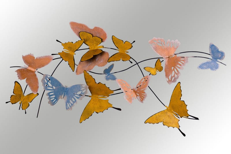 Butterflies Väggdekor - Flerfärgad - Inredning - Väggdekor - Skylt - Plåtskyltar