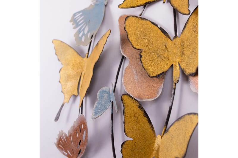 Butterflies Väggdekor - Flerfärgad - Inredning - Väggdekor - Skylt - Plåtskyltar