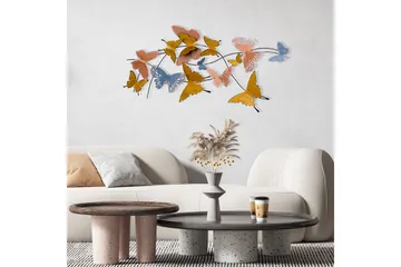 Butterflies Väggdekor - Flerfärgad - Inredning - Väggdekor - Skylt - Plåtskyltar