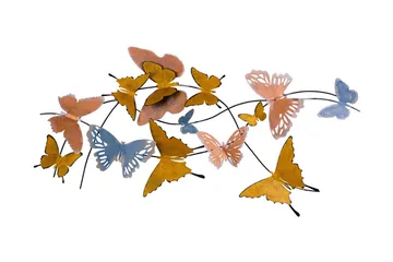 Butterflies Väggdekor - Flerfärgad - Inredning - Väggdekor - Skylt - Plåtskyltar
