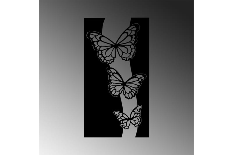 Butterfly 5 Väggdekor - Svart - Inredning - Väggdekor - Skylt - Plåtskyltar