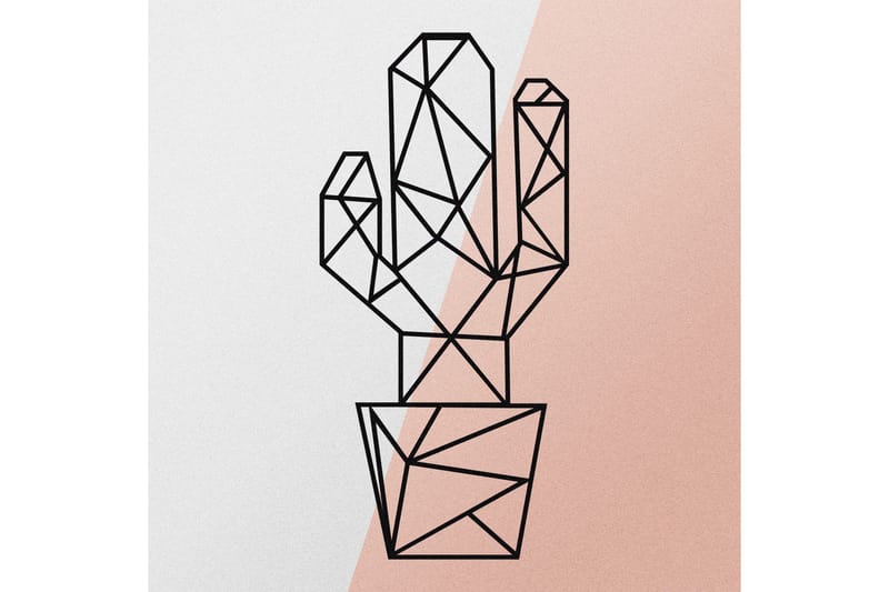 Cactus Väggdekor - Svart - Inredning - Väggdekor - Skylt - Plåtskyltar