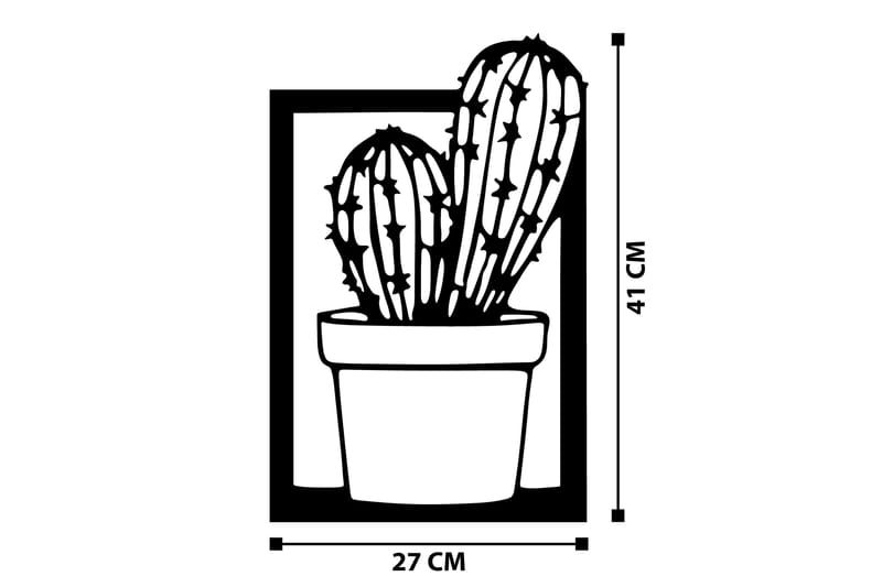 Cactus Väggdekor - Svart - Inredning - Väggdekor - Skylt - Plåtskyltar