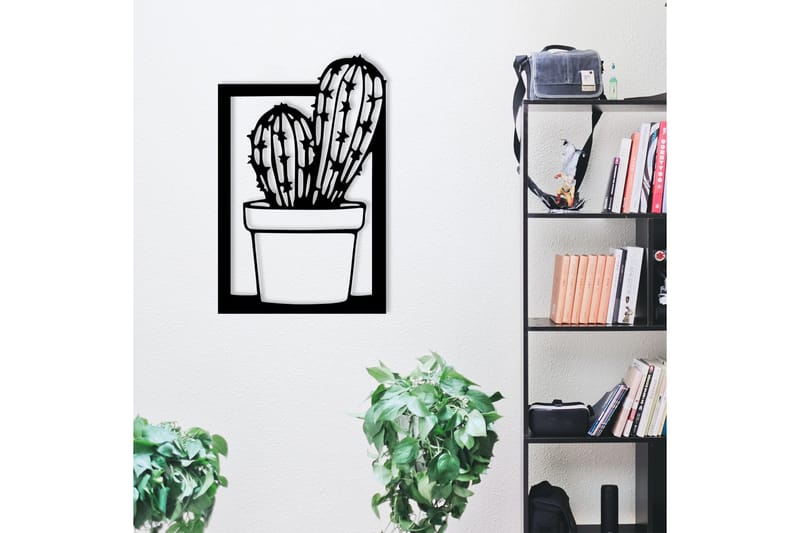 Cactus Väggdekor - Svart - Inredning - Väggdekor - Skylt - Plåtskyltar