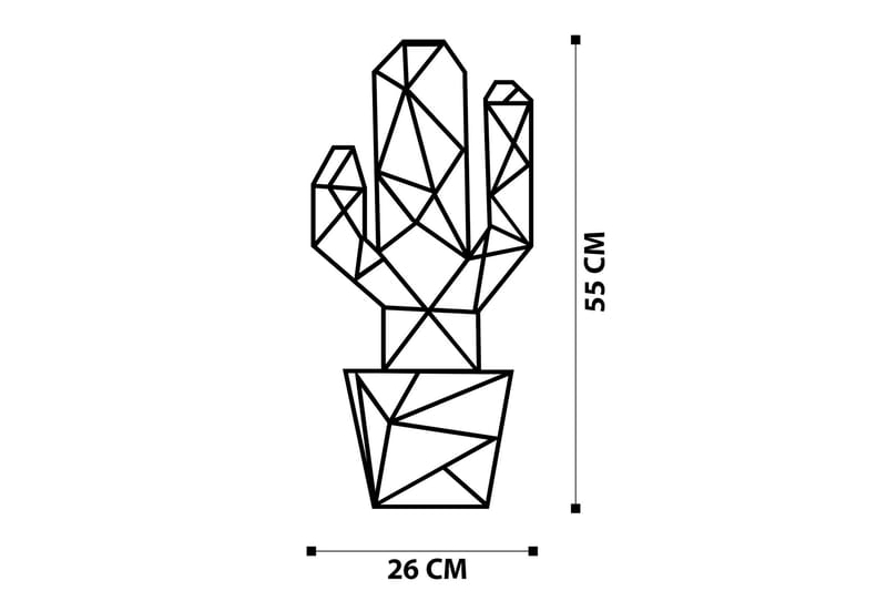 Cactus Väggdekor - Svart - Inredning - Väggdekor - Skylt - Plåtskyltar