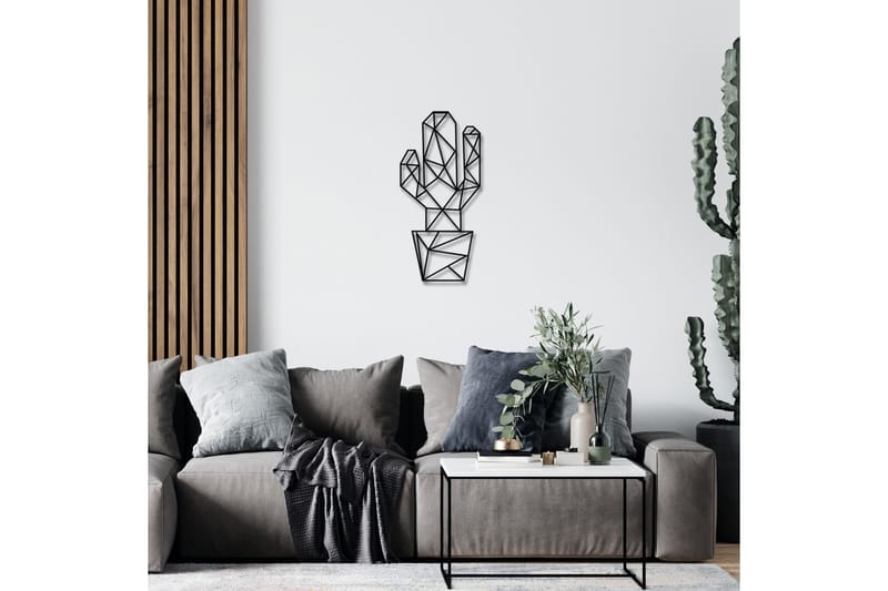 Cactus Väggdekor - Svart - Inredning - Väggdekor - Skylt - Plåtskyltar