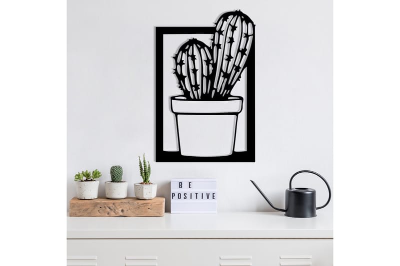 Cactus Väggdekor - Svart - Inredning - Väggdekor - Skylt - Plåtskyltar
