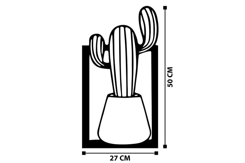 Cactus Väggdekor - Svart - Inredning - Väggdekor - Skylt - Plåtskyltar