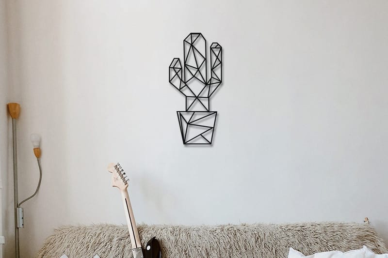 Cactus Väggdekor, Svart