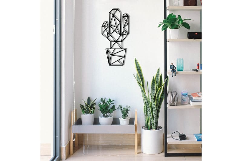 Cactus Väggdekor - Svart - Inredning - Väggdekor - Skylt - Plåtskyltar