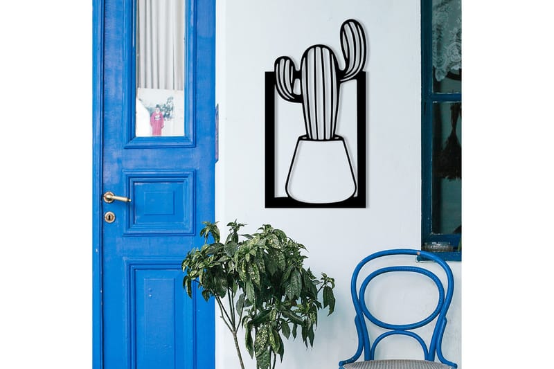 Cactus Väggdekor - Svart - Inredning - Väggdekor - Skylt - Plåtskyltar