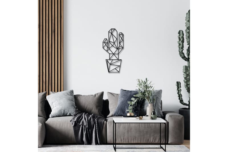 Cactus Väggdekor - Svart - Inredning - Väggdekor - Skylt - Plåtskyltar