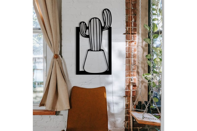 Cactus Väggdekor - Svart - Inredning - Väggdekor - Skylt - Plåtskyltar
