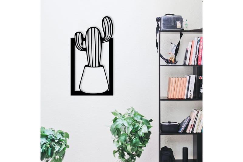 Cactus Väggdekor - Svart - Inredning - Väggdekor - Skylt - Plåtskyltar