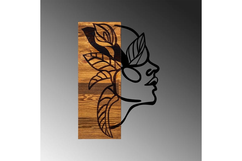 Calm Väggdekor - Svart/Ljus Valnöt - Inredning - Väggdekor - Skylt - Plåtskyltar