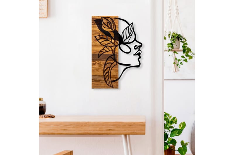 Calm Väggdekor - Svart/Ljus Valnöt - Inredning - Väggdekor - Skylt - Plåtskyltar