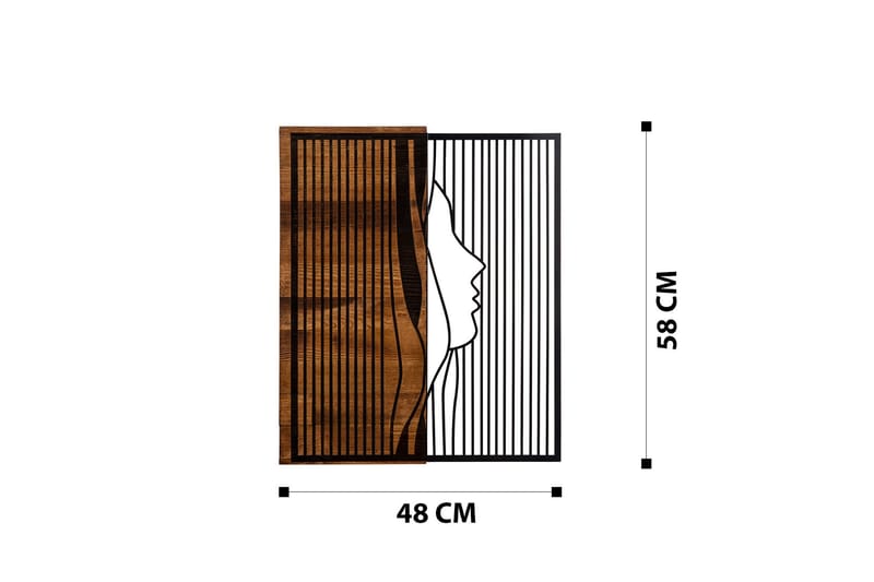 Captivity Väggdekor - Svart/Valnöt - Inredning - Väggdekor - Skylt - Plåtskyltar