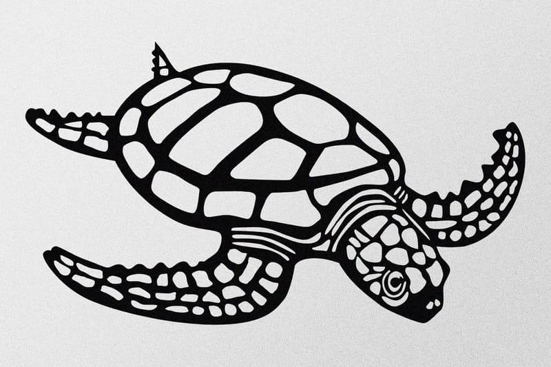 Caretta Caretta Väggdekor - Svart - Inredning - Väggdekor - Skylt - Plåtskyltar