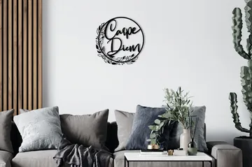 Carpe Diem Väggdekor - Svart - Inredning - Väggdekor - Skylt - Plåtskyltar