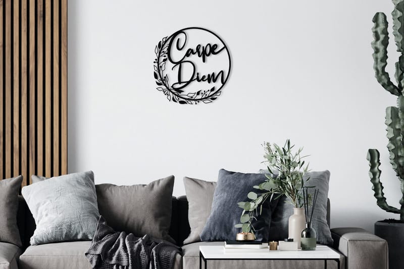 Carpe Diem Väggdekor, Svart