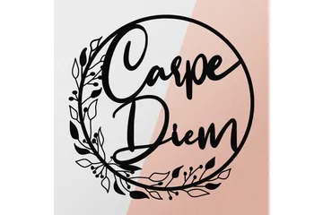 Carpe Diem Väggdekor - Svart - Inredning - Väggdekor - Skylt - Plåtskyltar