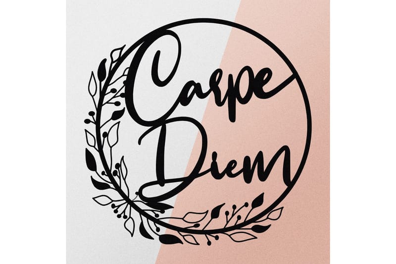 Carpe Diem Väggdekor - Svart - Inredning - Väggdekor - Skylt - Plåtskyltar