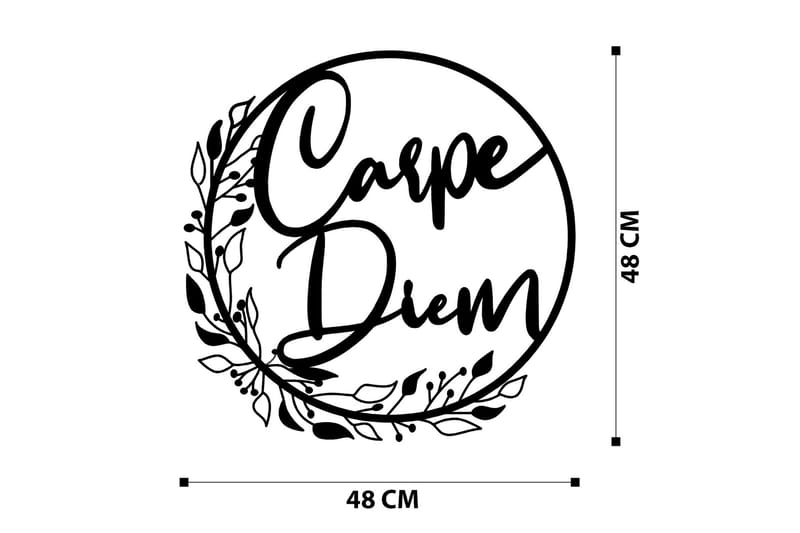 Carpe Diem Väggdekor - Svart - Inredning - Väggdekor - Skylt - Plåtskyltar