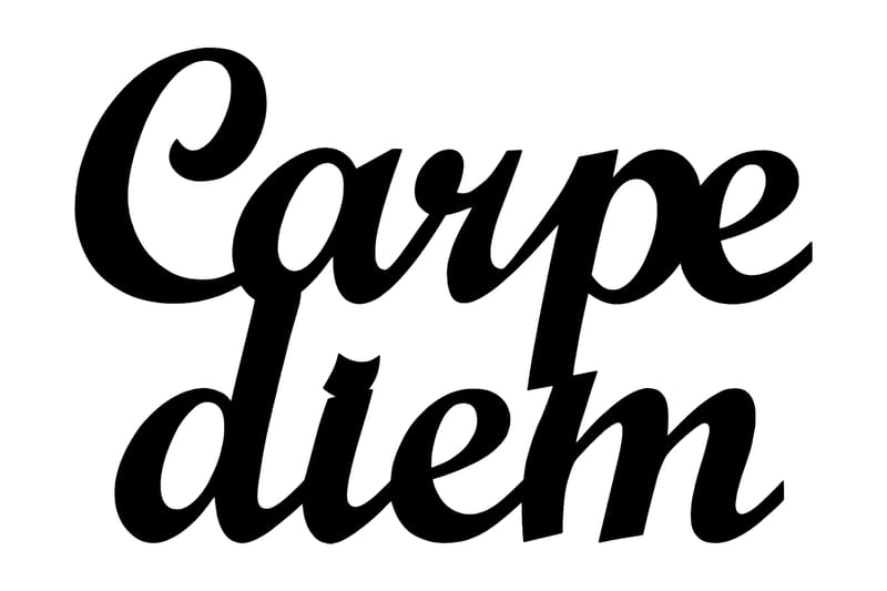 Carpediem 1 Väggdekor - Svart - Inredning - Väggdekor - Skylt - Plåtskyltar