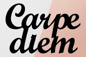 Carpediem 1 Väggdekor - Svart - Inredning - Väggdekor - Skylt - Plåtskyltar