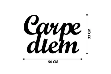 Carpediem 1 Väggdekor - Svart - Inredning - Väggdekor - Skylt - Plåtskyltar