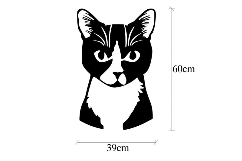 Cat 10 Väggdekor - Svart - Inredning - Väggdekor - Skylt - Plåtskyltar