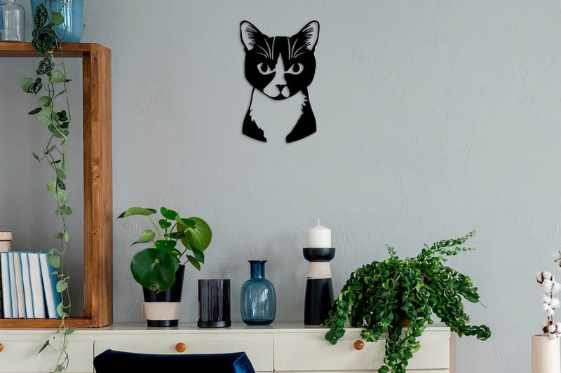 Cat 10 Väggdekor - Svart - Inredning - Väggdekor - Skylt - Plåtskyltar