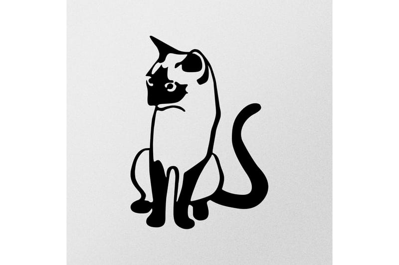 Cat 2 Metal Decor Väggdekor - Svart - Inredning - Väggdekor - Skylt - Plåtskyltar