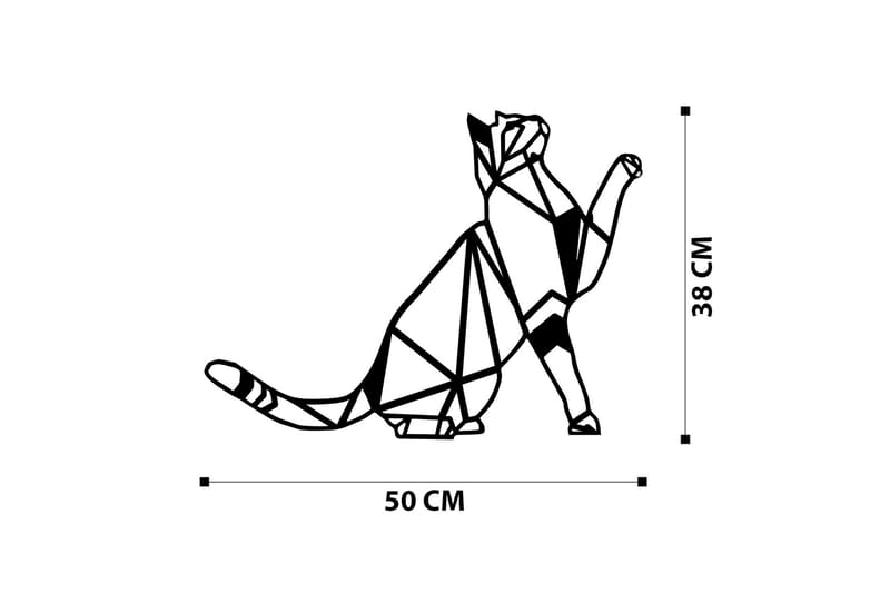 Cat Metal Decor Väggdekor - Svart - Inredning - Väggdekor - Skylt - Plåtskyltar