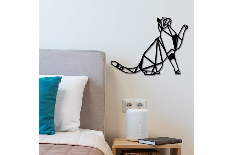 Cat Metal Decor Väggdekor - Svart - Inredning - Väggdekor - Skylt - Plåtskyltar