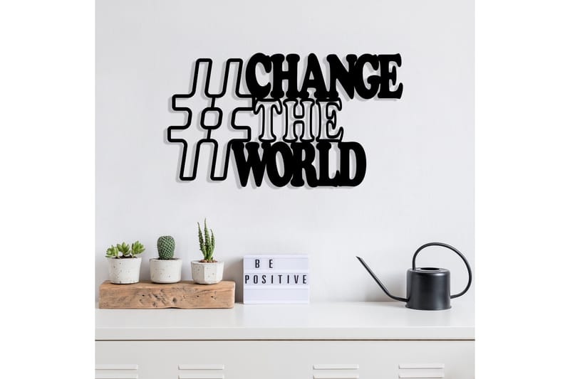 Change Väggdekor - Svart - Inredning - Väggdekor - Skylt - Plåtskyltar