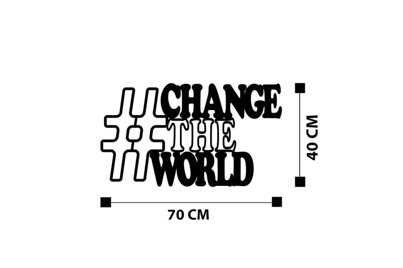 Change Väggdekor - Svart - Inredning - Väggdekor - Skylt - Plåtskyltar